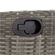 Afuera Living Contemporary 7 Piece Rattan Garden Dining Set in Black