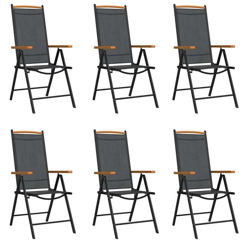 Afuera Living Contemporary 7 Piece Garden Dining Set in Black