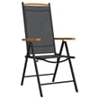 Afuera Living Contemporary 7 Piece Garden Dining Set in Black