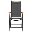 Afuera Living Contemporary 7 Piece Garden Dining Set in Black