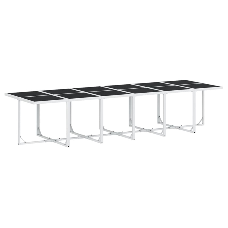 Afuera Living Contemporary Steel Garden Dining Set in Anthracite