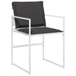 Afuera Living Contemporary Steel Garden Dining Set in Anthracite