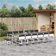 Afuera Living Contemporary Steel Garden Dining Set in Anthracite