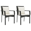 Afuera Living 9 Piece Poly Rattan Garden Dining Set in Black/Cream White