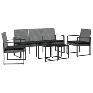 Afuera Living Contemporary 5 Piece Steel Garden Dining Set in Anthracite