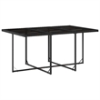 Afuera Living 7 Piece Poly Rattan Garden Dining Set in Black/Cream White
