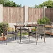 Afuera Living 5 Piece Poly Rattan Garden Dining Set in Black/Dark Gray
