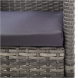 Afuera Living Contemporary 5 Piece Rattan Garden Dining Set in Black