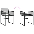 Afuera Living 9 Piece Poly Rattan Garden Dining Set in Black