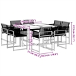 Afuera Living 9 Piece Poly Rattan Garden Dining Set in Black