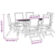 Afuera Living Contemporary 7 Piece Garden Dining Set in Cream