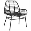 Afuera Living Contemporary Poly Rattan Garden Dining Set in Black