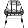Afuera Living Contemporary Poly Rattan Garden Dining Set in Black