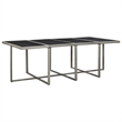 Afuera Living Contemporary Durable Rattan Garden Dining Set in Gray