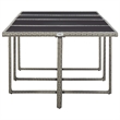 Afuera Living Contemporary Durable Rattan Garden Dining Set in Gray