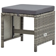 Afuera Living Contemporary Durable Rattan Garden Dining Set in Gray