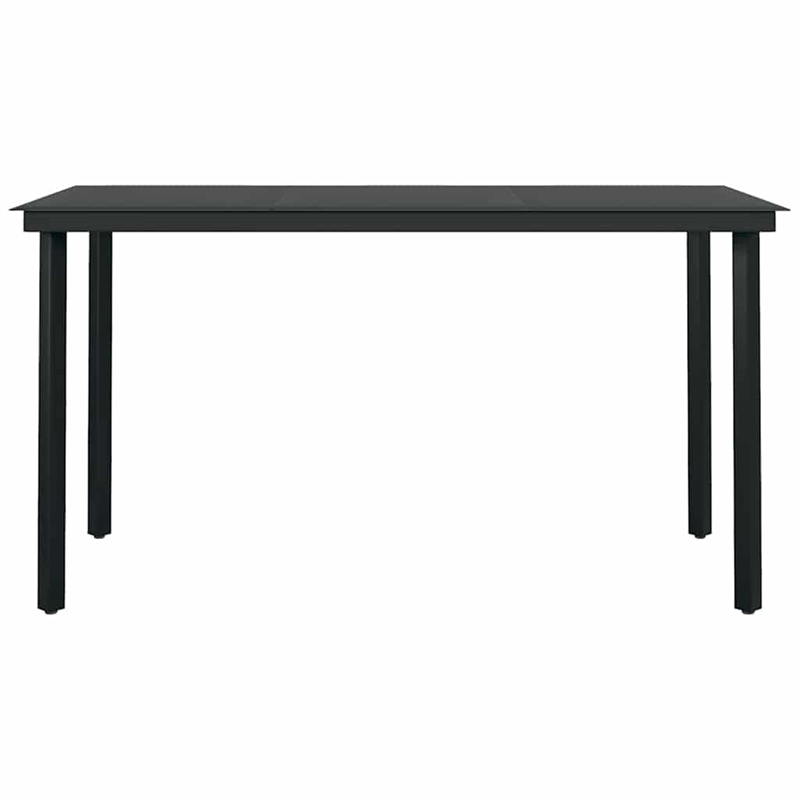 Afuera Living 5 Piece Poly Rattan Garden Dining Set in Black/Dark Gray