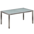 Afuera Living Contemporary 7 Piece Rattan Garden Dining Set in Gray