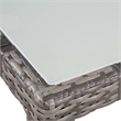 Afuera Living Contemporary 7 Piece Rattan Garden Dining Set in Gray
