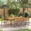 Afuera Living Contemporary Poly Rattan Garden Dining Set in Black