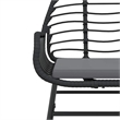 Afuera Living 3 Piece Poly Rattan Garden Dining Set in Black/Dark Gray