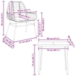 Afuera Living 3 Piece Poly Rattan Garden Dining Set in Black/Dark Gray