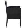 Afuera Living 7 Piece Poly Rattan Garden Dining Set in Black/Cream White