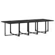 Afuera Living Contemporary 15 Piece Rattan Garden Dining Set in Black
