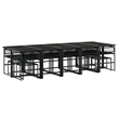 Afuera Living Contemporary 15 Piece Rattan Garden Dining Set in Black