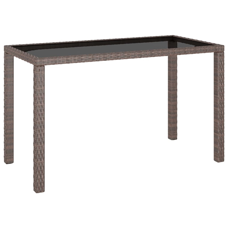 Afuera Living 6 Piece Poly Rattan Garden Dining Set in Brown/Cream White