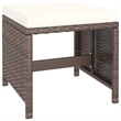 Afuera Living 6 Piece Poly Rattan Garden Dining Set in Brown/Cream White