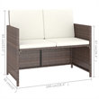 Afuera Living 6 Piece Poly Rattan Garden Dining Set in Brown/Cream White