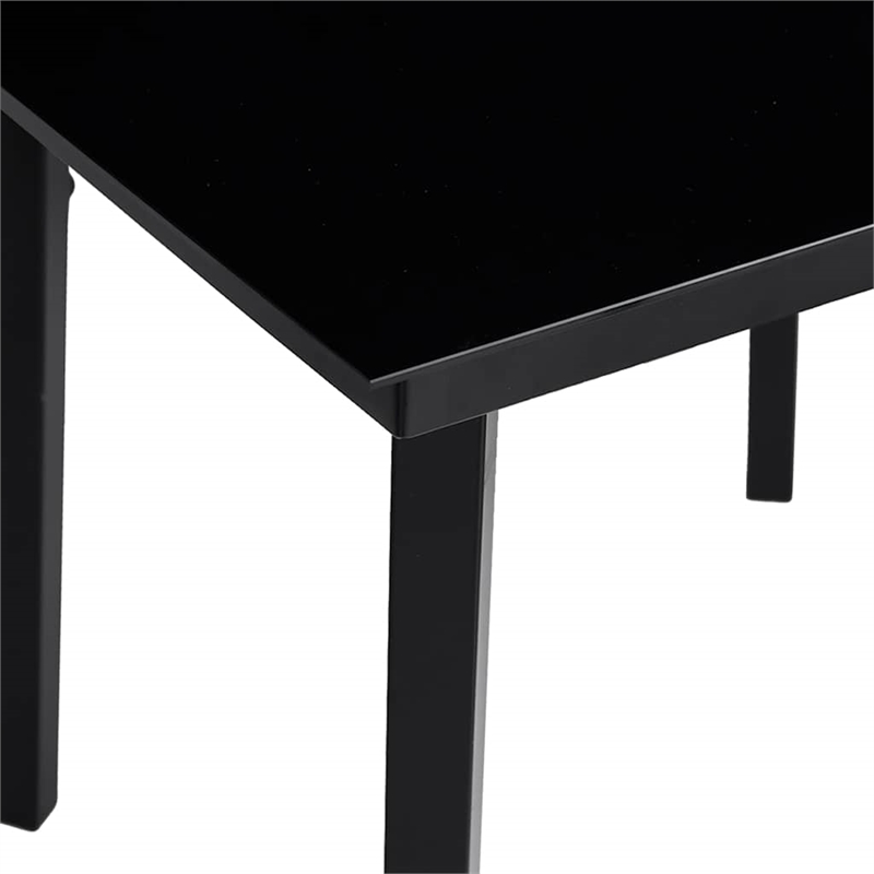 Afuera Living 5 Piece Poly Rattan Garden Dining Set in Black/Dark Gray