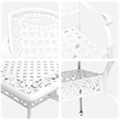 Afuera Living Contemporary 5 Piece Garden Dining Set in White