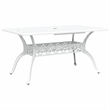Afuera Living Contemporary 5 Piece Garden Dining Set in White