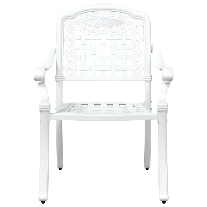 Afuera Living Contemporary 5 Piece Garden Dining Set in White