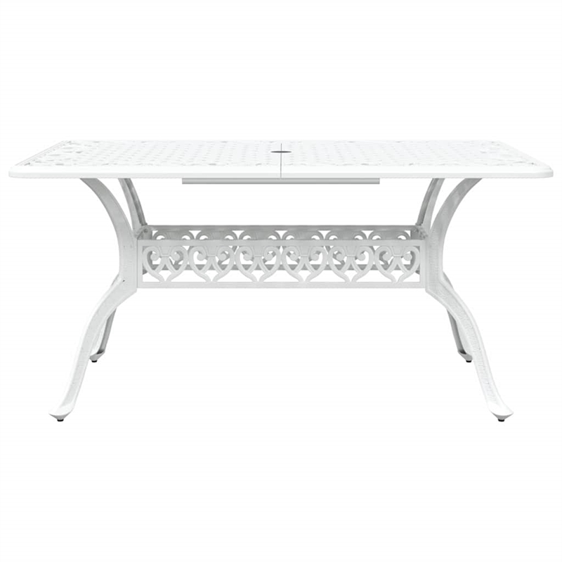 Afuera Living Contemporary 5 Piece Garden Dining Set in White