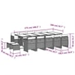 Afuera Living 15 Piece Rattan Garden Dining Set in Gray/Brown