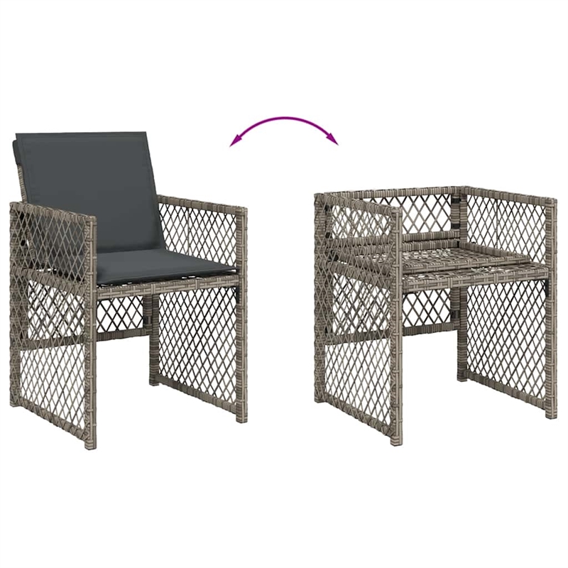 Afuera Living Contemporary 15 Piece Garden Dining Set in Gray