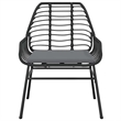 Afuera Living 5 Piece Poly Rattan Garden Dining Set in Black/Dark Gray