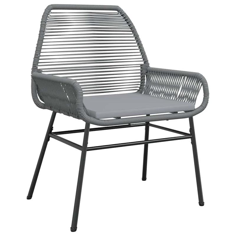 Afuera Living 5 Piece Poly Rattan Garden Dining Set in Black/Dark Gray