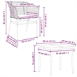 Afuera Living 5 Piece Poly Rattan Garden Dining Set in Black/Cream White