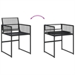 Afuera Living Contemporary 11 Piece Rattan Garden Dining Set in Black