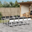 Afuera Living Contemporary Steel Garden Dining Set in Anthracite