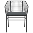 Afuera Living 5 Piece Poly Rattan Garden Dining Set in Black/Dark Gray