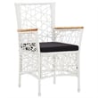 Afuera Living Contemporary 7 Piece Rattan Garden Dining Set in Black