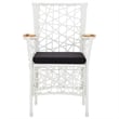 Afuera Living Contemporary 7 Piece Rattan Garden Dining Set in Black