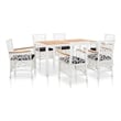 Afuera Living Contemporary 7 Piece Rattan Garden Dining Set in Black