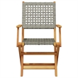 Afuera Living Contemporary Poly Rattan Garden Dining Set in Gray