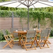 Afuera Living Contemporary Poly Rattan Garden Dining Set in Gray